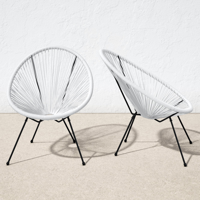 Outdoor Hammock Weave Patio Chair, White