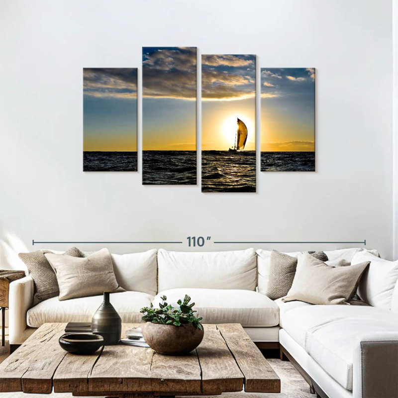Mehar Sailboat Sunrise, 48" H x 75" W