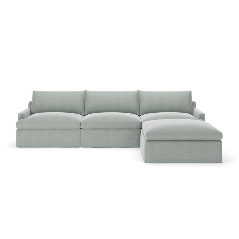 Wrenley Reversible Sectional, Conversation Capri Basketweave