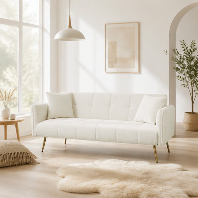 Futon-lit de 70,1 po, canapé-lit double convertible avec accoudoirs rabattables