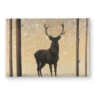 Roe Deer in Winter Door Mat - Rustic Bedroom Home Decor