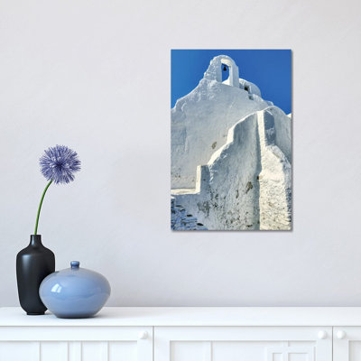 Bell Tower Of Church Of Panagia Paroportiani by Zoe Schumacher - Wrapped Canvas Print