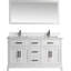  Ensemble de meuble-lavabo double 60 "avec miroir 60"-707484718