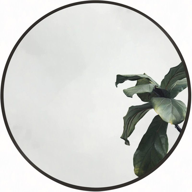 20" Metal Round Bathroom Mirror, 20" x 20"