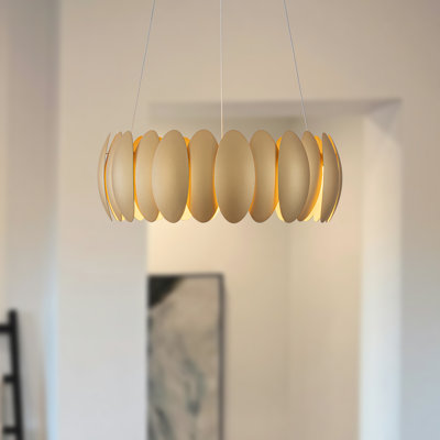 Pablo 20-in Gold Dimmable LED Chandelier