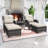 Arakawa Wicker 2 - Person Patio Conversation Set with Cushions-1861019009