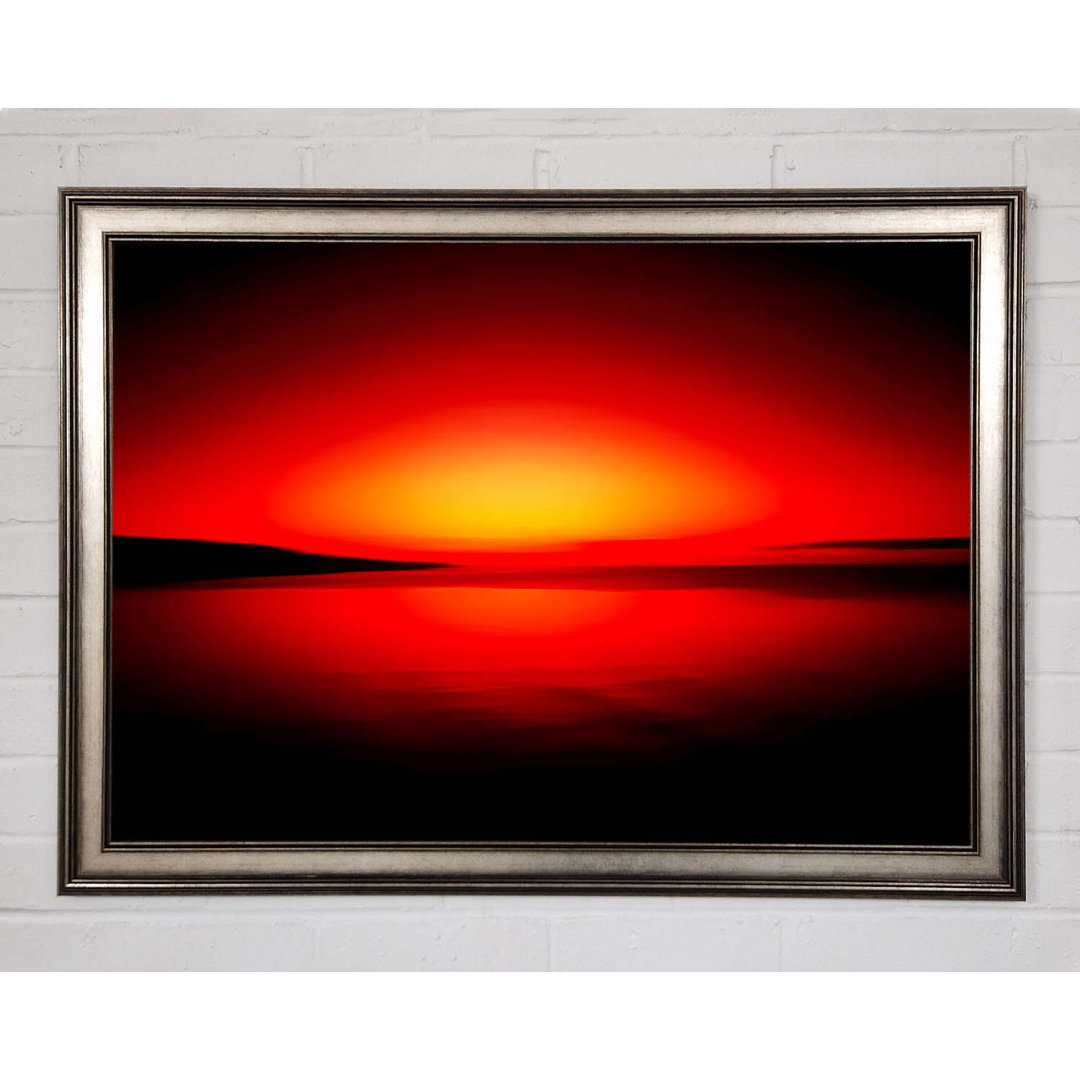 Gerahmtes Leinwandbild Red Horizon