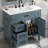 36" Bathroom Vanity With Sink, Black Bathroom Cabinet With Drawers-871663086