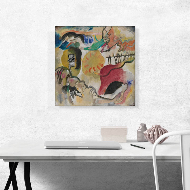 «Improvisation 27 Garden of Love II 1912» par Wassily Kandinsky - impression sur toile tendue, H 18 po x l 18 po x P 0,75 po