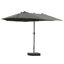 Parasol de marché rectangulaire double face avec mécanisme à manivelle-20067302