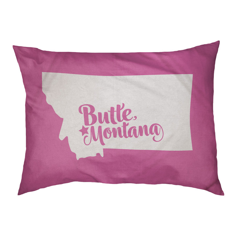 Coussin stylisé montana Butte, Moyen (L 30 po x l 40 po), Rose