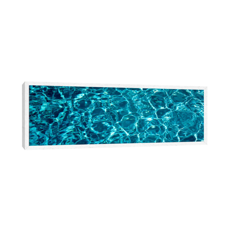Swimming Pool Ripples Sacramento Ca Usa 1 Piece Panoramic Wall Art on Canvas, 182.88 cm H x 60.96 cm W, White Floater Framed