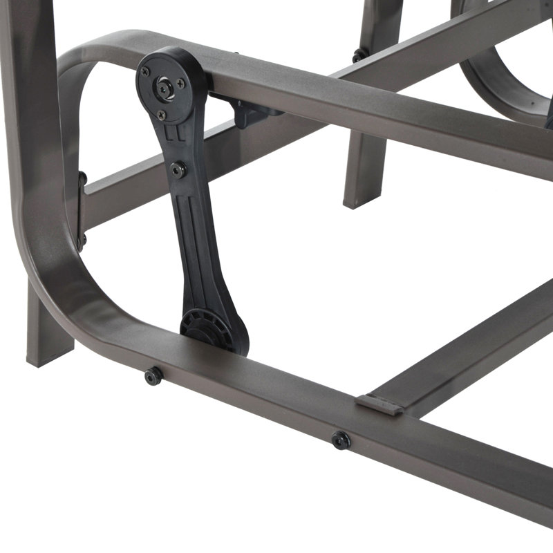 Fauteuil coulissant pour la cour arrière - matériaux, 28,57 po Largeur, bascule grise haute, robuste