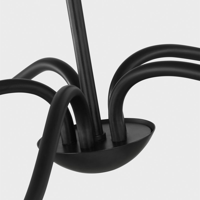 Abells Five Light Chandelier from Generation Lighting , Midnight Black