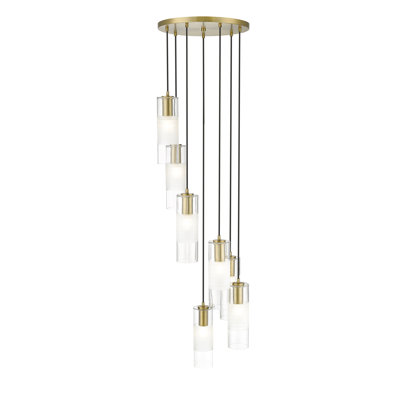 Preisler 7 - Light Steel Dimmable Tiered Chandelier