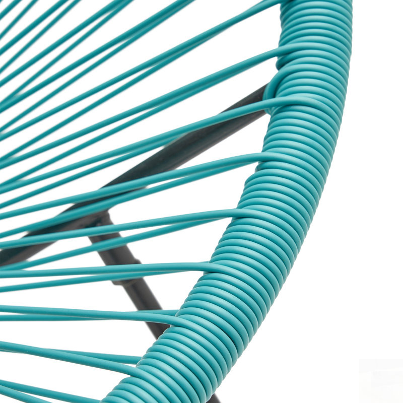 Élégantes chaises d'extérieur bleu sarcelle (ensemble de 2) avec structure en acier durable et conception de hamac confortable