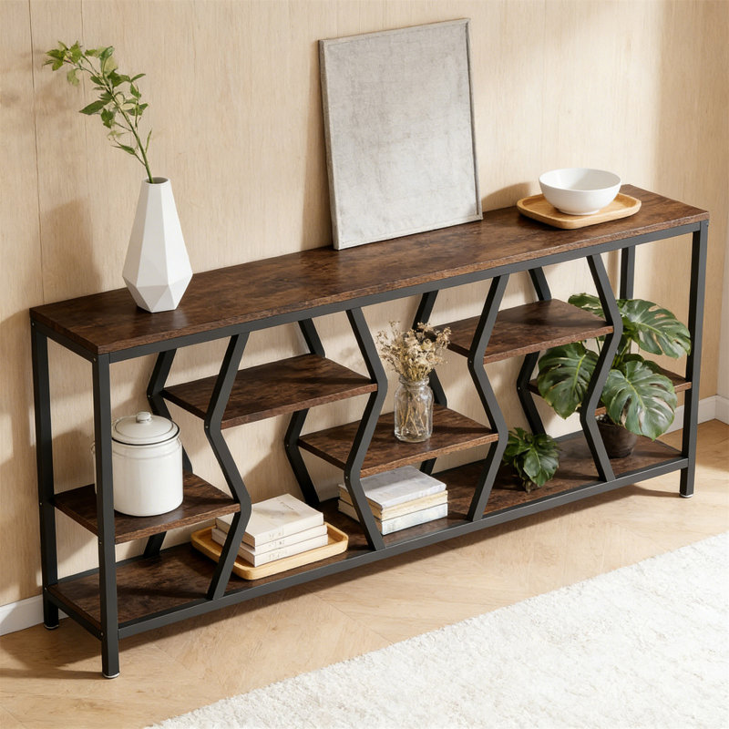 Console industrielle 70,9 "avec tablettes de rangement