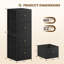 Tiroirs de rangement empilables en tissu - Organisateur modulaire, commode à bricolage, table de chevet, chambre à coucher et salon, plusieurs tailles (standard / plus large / supérieur) et couleurs-1096876084-1096876085