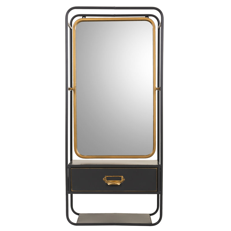 Demetria Engineered Wood Flat Wall Mirror