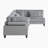 Loowit 120" Modern & Contemporary Corduroy 4-Piece Modular Sectional with Customizable Configuration & 6 Included Pillows-311904285