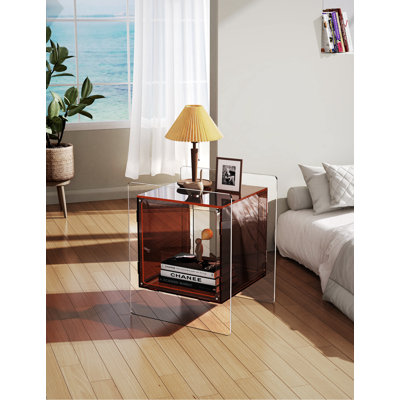 Samuelsson Acrylic Side Table, Nightstand Bedside Table
