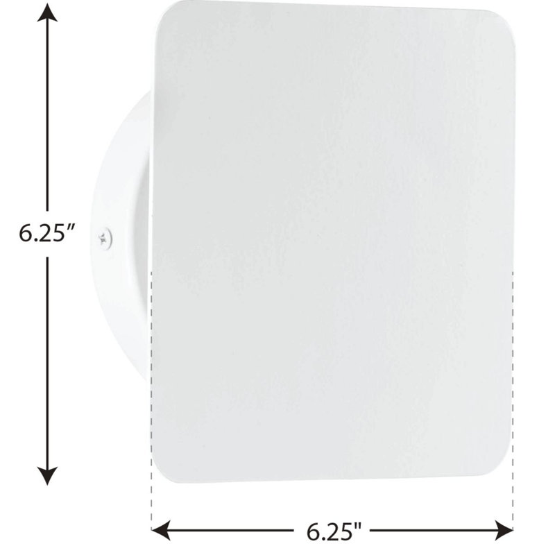 Faried LED Flush Mounted Sconce, Satin White