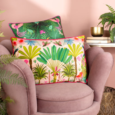 Floral Rectangular Cushion Cover