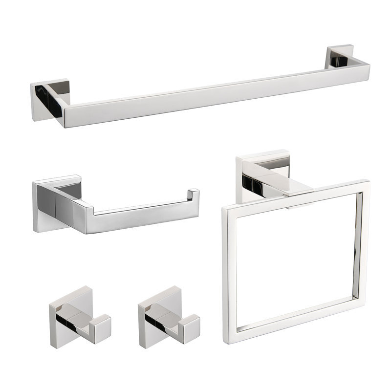 5 - Piece Bathroom Hardware Set, Chrome