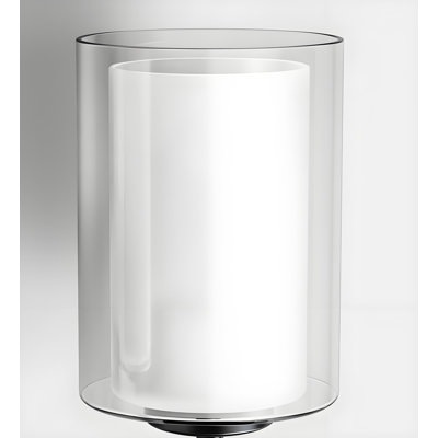Abat-jour cylindrique en verre à 2 niveaux
