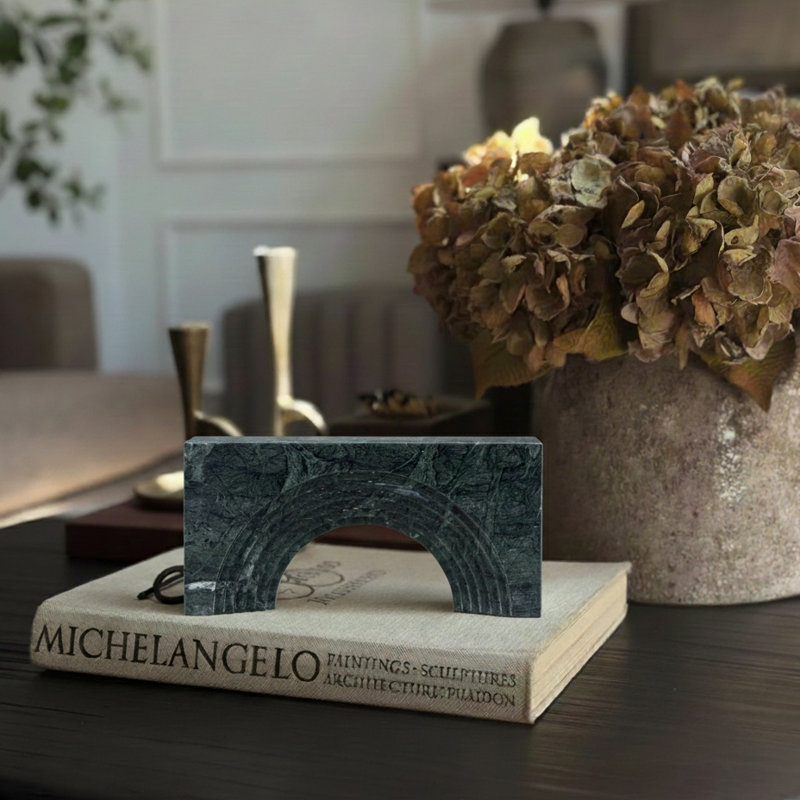 Cambre Marble Abstract Figurines & Sculptures, Green