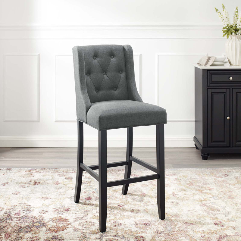 Tabouret Modway Baronet, gris, Tabouret de bar (siège d'une hauteur de 30,5 po)