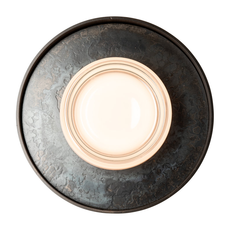 Focal Wall Sconce/Semi-Flush, Dark Smoke, 14" H x 14" W x 5.2" D