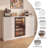LAUSAINT HOME 55.1"W Coffee Bar Cabinet with Mini Fridge Space, Modern Wine Bar Cabinet with Glass Holder & Wine Rack, Large Sideboard Buffet Table for Kitchen, Dining Room & Living Room, White-1215848317
