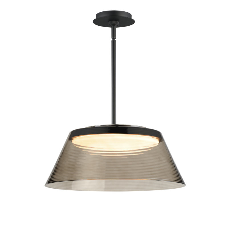 Jensen-Single Pendant, Black, Gray