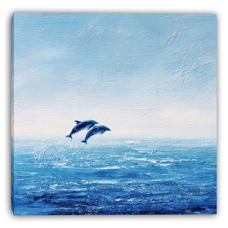 «Ocean Companions», art mural sur toile tendue, H 20 po x l 20 po