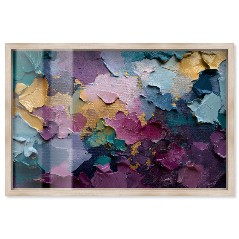 «Amethyst Geode», reproduction d'art abstrait par Art Remedy, H 25 po x l 37 po, Crème, crème