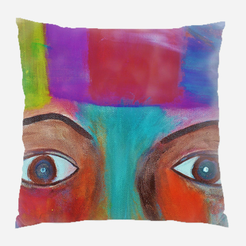 Housse de coussin d'extérieur carré Bitterer, Microsuède, Intérieur