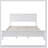 Modern White Solid Wood Platform Bed