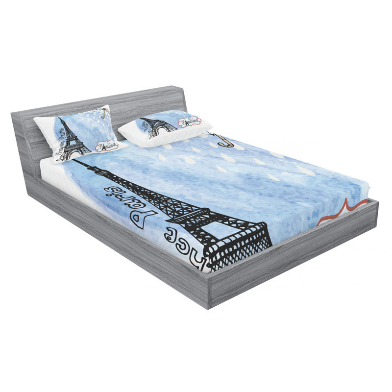 Microfiber Sheet Set, Queen Sheet Set with Fitted Sheet
