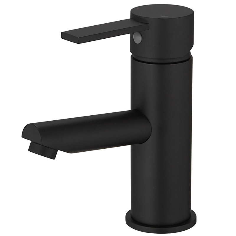 Matte Black Stainless Steel Single-Handle Bathroom Faucet