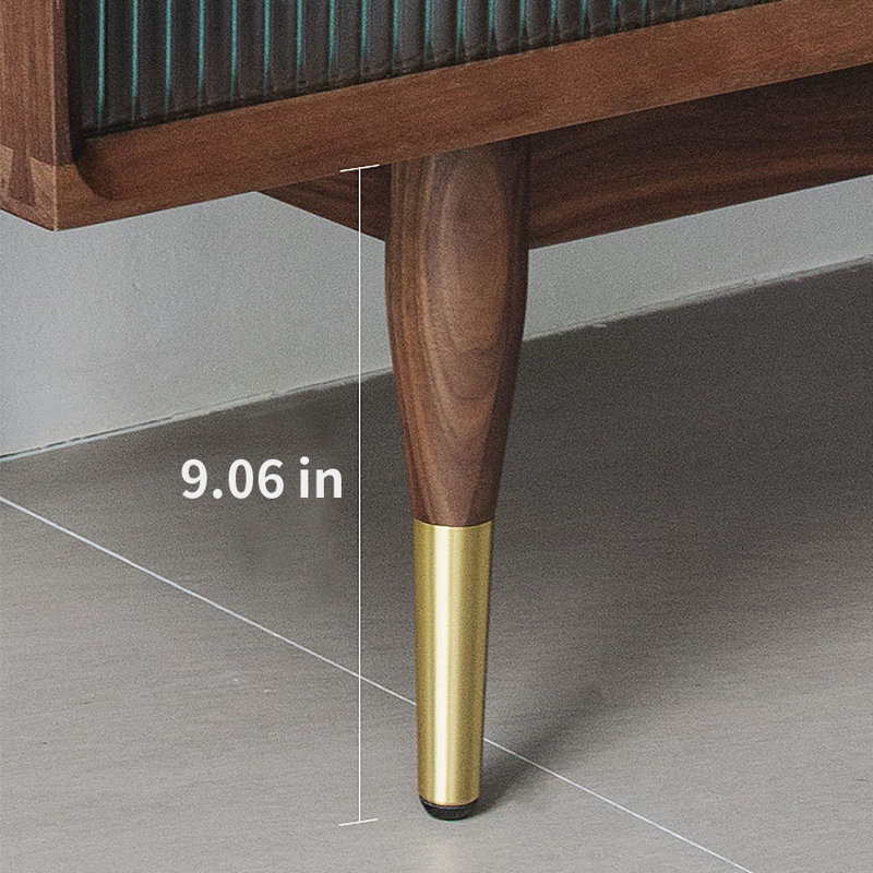 Cabinet audio-visuel simple en noyer noir