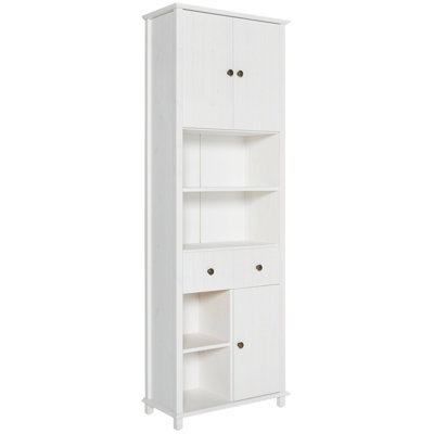 Aaeedah Solid Wood Freestanding Linen Cabinet