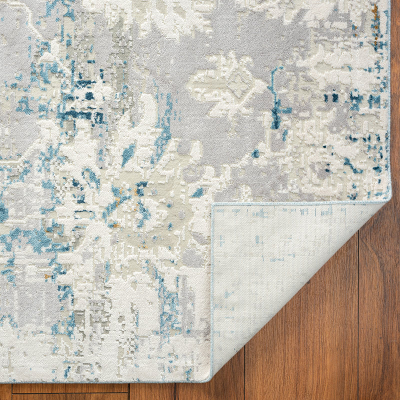 Dinovo Area Rug in Gray, Rectangle 2' x 3'