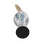 Pot décoratif en verre et métal avec couvercle circulaire en aluminium sculpté de style bord de mer moderne-798096535