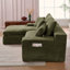 Canapé modulaire rembourré en mousse à compression 98,4 po avec méridienne et poche latérale-97042052