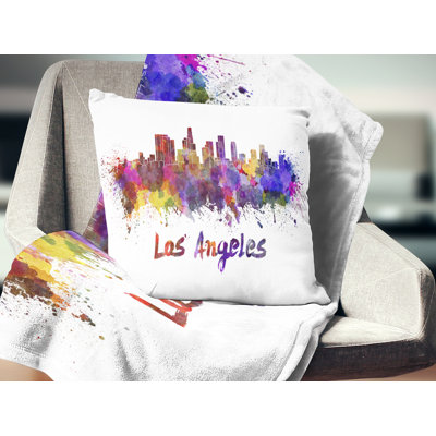 Los Angeles Skyline - Cityscape Printed Pillow