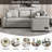 83" L-Shape Sofa Bed Pull-Out Sleeper Sofa With Wheels-80727518