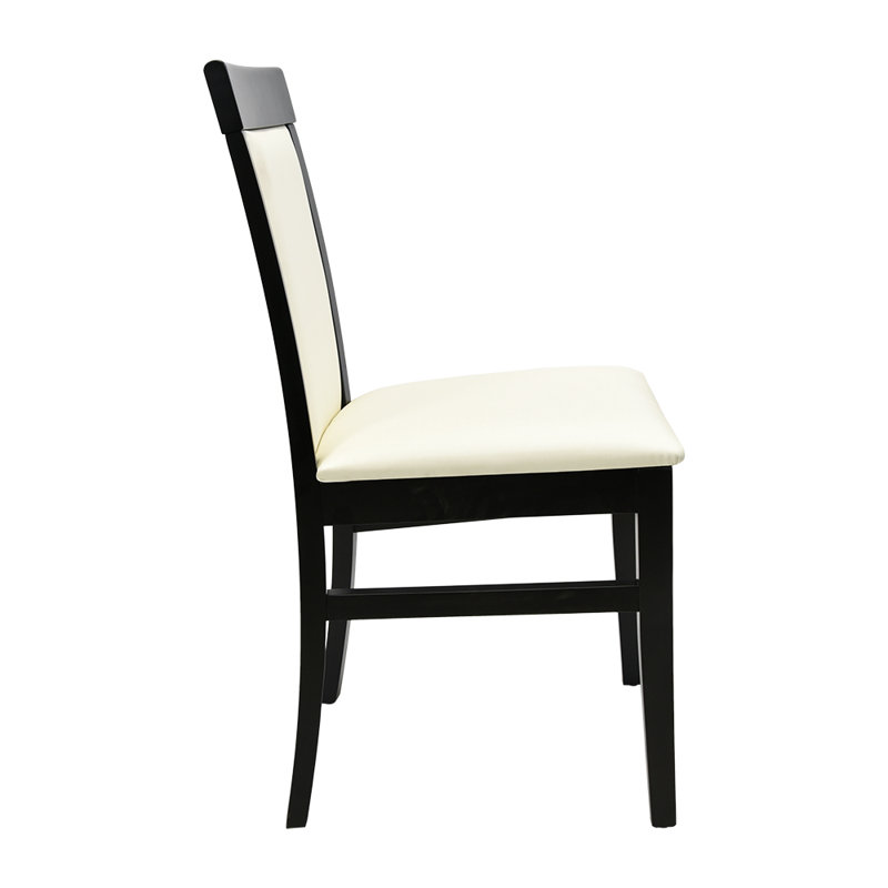 Chaise de salle à manger Aryus, Ivoire ivoire, Noir