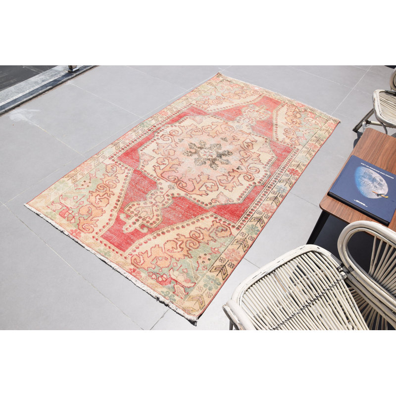 Handcrafted Antique Oushak Turkish Wool Rug for Area Decoration in Vintage Style A400230EEB884F2D81F3F2DEF42396BE
