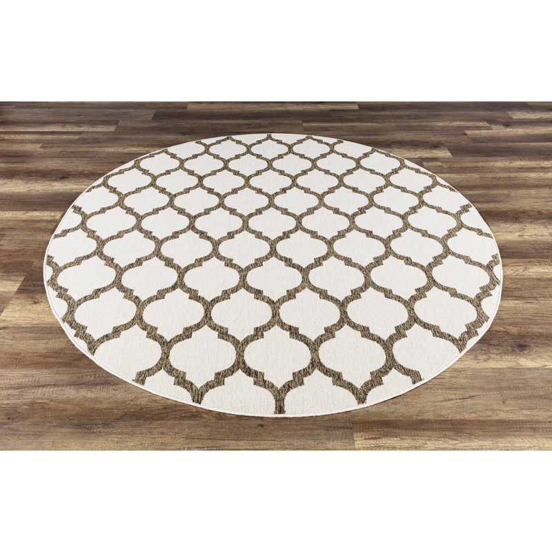 Aliveya Indoor / Outdoor Rug, Round 6'6"